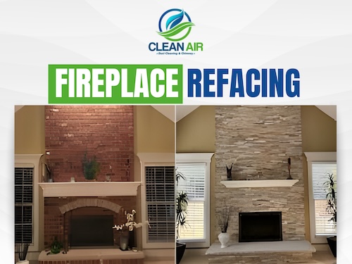 Fireplace Refacing In Atlanta by Clean Air Duct Cleaning